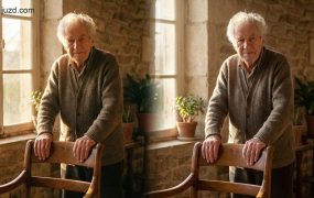 AI老人姿势库：一键生成“站立扶椅”写实动作提示词方案