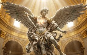 史诗级神圣雕塑AI绘画方案：一键生成质感大理石像，助力高端自媒体视觉变现