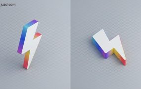 电商美工视觉升级方案：平面Logo一键转3D等轴测渐变质感图标