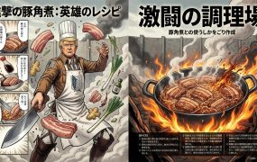 美食自媒体视觉突围方案：一键生成进击的巨人画风创意食谱图