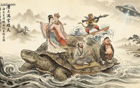 创意国风AI画图解决方案：西游记魔性乱入工笔画提示词，自媒体爆款视觉生成方案