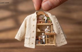 AI微缩摄影设计流：一键生成极致细节的创意餐饮海报方案