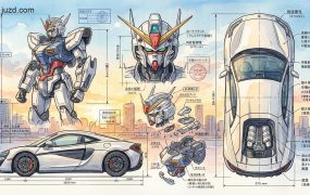 商业设计图方案：一键将实拍图转化为日系动漫机甲设定稿，零基础打造高价值视觉IP