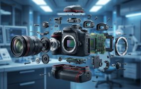 工业美学天花板！数码单反相机高精度“拆解爆炸图”方案：3秒搞定科技感大片