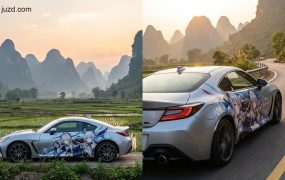 跑车定制设计：专业动漫痛车视觉大片制作方案，一键生成商业级营销宣传图