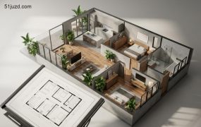 住宅平面图转3D实景方案：零基础一键生成照片级房屋等距渲染图