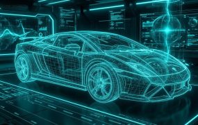 科技感视觉大片：普通线稿一键变身全息数字资产方案，让你的设计极具未来感