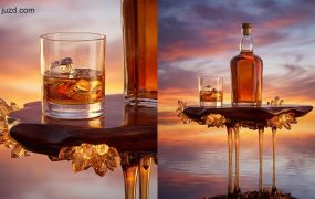 商业设计图方案：零基础1分钟打造千万级质感酒类广告大片