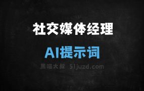 社交媒体经理AI提示词