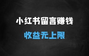 ﻿小红书留言评论，0.5元/条，一分钟一单，多劳多得，收益无上限