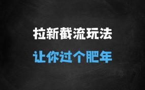 ﻿拉新截流玩法讲解，年前平台送福利，让你过个肥年