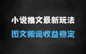 ﻿小说推文最新玩法分享，图文搬运连怼玩法，每天稳定多张收益