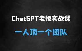 ﻿ChatGPT老板实战训练营，用GPT带飞，一人顶一个团队